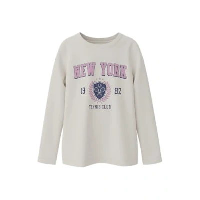 Afbeelding van NAME IT KIDS longsleeve NKFOLISIA met printopdruk offwhite