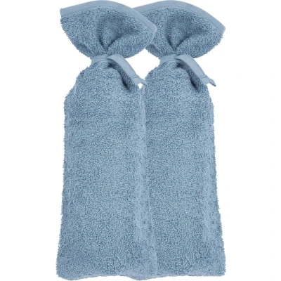 Afbeelding van Meyco basic badstof kruikenzak set van 2 denim