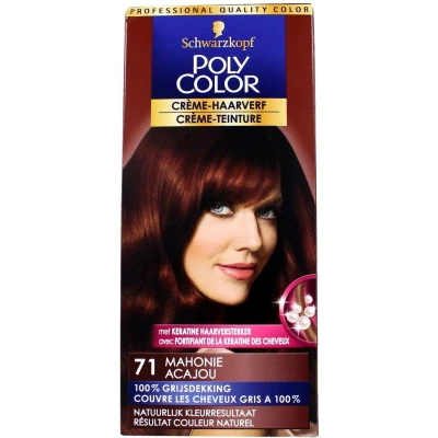 Afbeelding van 3x Poly Color Creme Haarverf 71 Mahonie