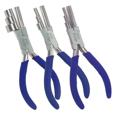 Afbeelding van PTL® Draadbuigtangenset Multisize borgtocht maken, lussen en ronde neus tang voor hobby sieraden maken cadeau ideeën