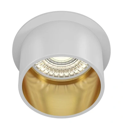 Afbeelding van Maytoni, Wandlamp + plafondlamp, Reif Inbouwspot GU10 Wit, Goud Ø68mm (GU10)