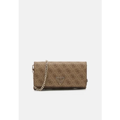 Afbeelding van Guess Noelle Xbody FLAP Organizer Clutch, Dames, Maat: One Size, Latte logo/brown