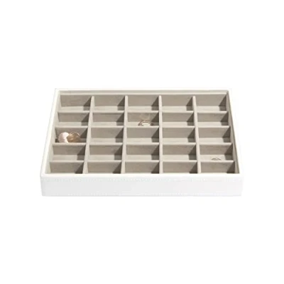 Afbeelding van white &amp; grey velvet classic met vakjes stackers