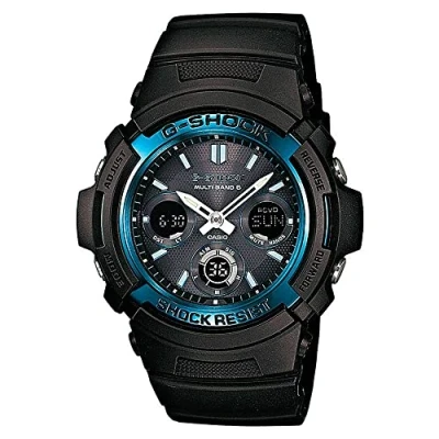 Afbeelding van Casio Gshock Chronograaf, Heren, Maat: One Size, Blauw, zwart