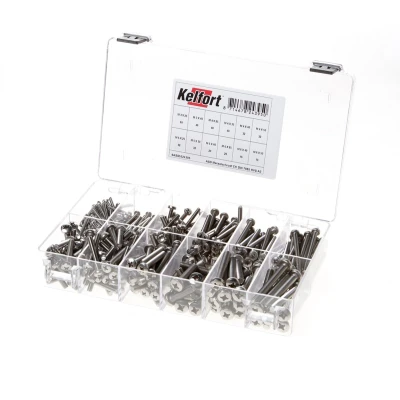 Afbeelding van Kelfort Assortimentsdoos metaalschroef RVS A2 cilinderkop din7985