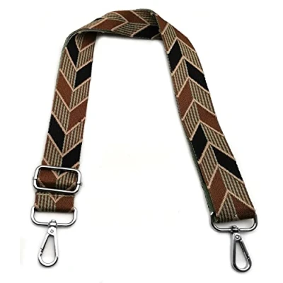 Afbeelding van Schouderriem voor Tassen, Verstelbare Tasriemen Schoudertassen, met Zilver Gespen, Brede Vervanging 3.8cm Dames, Crossbody, Handtassen, Zwart Bruin, 4
