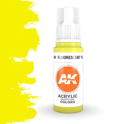 Afbeelding van Fluorescent Yellow Acrylic Modelling Colors 17ml AK11049