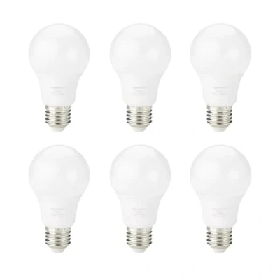 Afbeelding van Amazon Basics Ledlamp met Edison schroefdraad (E27), 8 W (gelijk aan 60 W), warm wit, niet dimbaar, 6 stuks