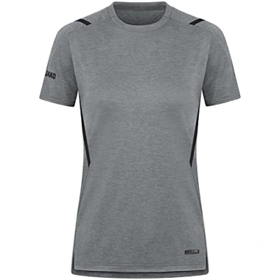 Afbeelding van JAKO T shirt Challenge Steengrijs gemeleerd/zwart