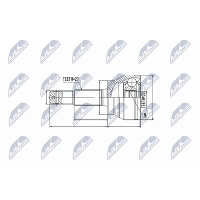 Afbeelding van Homokineet reparatie set, aandrijfas NTY NPZ NS 083