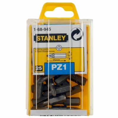 Afbeelding van Stanley handgereedschap 1/4&quot; Bits Pozidriv Nr1 25 stuks 1 68 945
