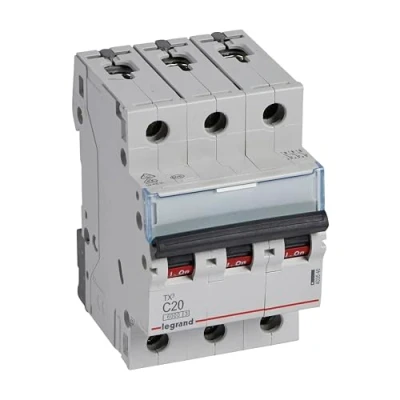 Afbeelding van Legrand installatieautomaat tx3 3p c20a 6000a 3modules 403546