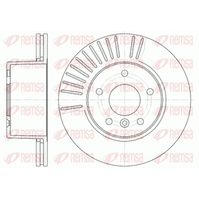 Afbeelding van REMSA Remschijf Vooras 297, 297mm 25mm 5 Geventileerd 6638.10 ANR4582,LANR4582,SDB000380,BDM692520,DCA663810 Remschijven