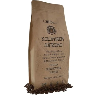 Afbeelding van Coffeenes Koffiebonen 1kg Aanbieding Arabica Kolumnien Supremo Koffie Hele Bonen Colombiaanse