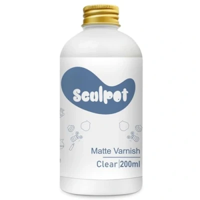 Afbeelding van Luchtdroog kleiglazuur, 200 ml matte kleivernis voor het drogen van klei, luchtdrogende aardewerk en acrylverf, kleurloos, waterdicht, krasbestendig