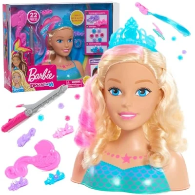 Afbeelding van JP Barbie Dreamtopia Zeemeermin Styling Hoofd, 22 Stuks