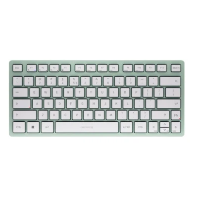 Afbeelding van CHERRY KW 7100 MINI BT, Compact Toetsenbord voor Meerdere Apparaten met 3 Bluetooth kanalen, US internationale Lay out (QWERTY), Plat Ontwerp, incl. Draagtas, Agave Green