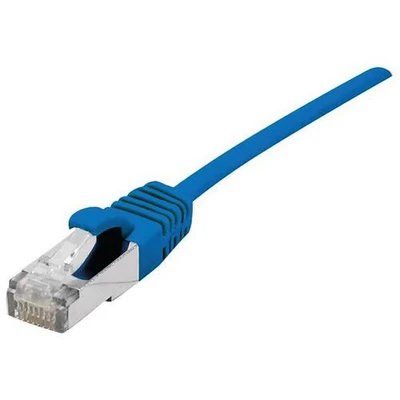 Afbeelding van Dexlan Patchkabel Cat, 6A, S/FTP (PiMF), ultradun, halogeenvrij, met vergrendelingsbescherming, blauw, 0,3 m (858721) merk