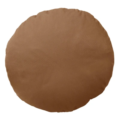 Afbeelding van Dutch Decor SOL Sierkussen rond outdoor 40 cm Tobacco Brown waterafstotend en uv bestendig bruin