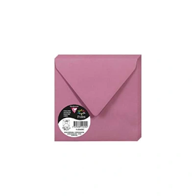 Afbeelding van Clairefontaine 55658C verpakking met 20 enveloppen pollen, 140 x mm, 120 g, ideaal voor uitnodigingen en correspondentie, hortensia roze, 1