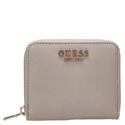 Afbeelding van Guess Laurel Small ZIP Around Portemonnee, Dames, Maat: One Size, Taupe