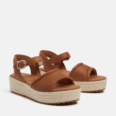Afbeelding van Timberland Santorini SUN Espadrilles, Dames, Maat: 36, Rust full grain Leer