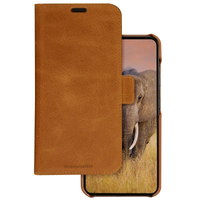 Afbeelding van Samsung Galaxy A55 Hoesje Echt leder dbramante1928 Bookcase/2 in 1 Case Bruin Telefoonhoesje