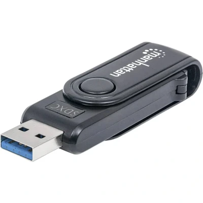 Afbeelding van Manhattan Mini Multi Card Reader/Writer USB 3.0 externer 24 in 1 Externe geheugenkaartlezer 3.2 Gen (USB 3.0), SD, MMC mobile,