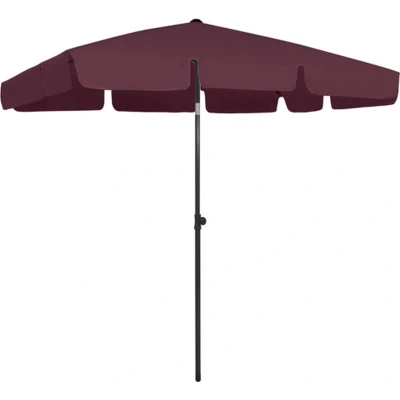 Afbeelding van Strandparasol 200x125 cm bordeauxrood