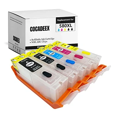 Afbeelding van COCADEEX 580XXL lege navulbare inktcartridge vervanging voor Canon PGI CLI 581XXL, PIXMA TS6150 TS6151 TS6250 TS6251 TS6350 TS6351 TS705 TR7550 TR8550 TS9550 TS9551C Printer