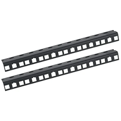 Afbeelding van HMF 66806 02 rackrail voor serverkast, 2 stuks, 10 inch, 6 HE, zwart