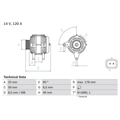 Afbeelding van Bosch Alternator/Dynamo 0 986 045 241