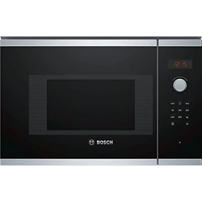 Afbeelding van BOSCH BFL523MS0 Inbouwmagnetron, inhoud 20 liter, vermogen 800 watt, kleur zwart/roestvrij staal