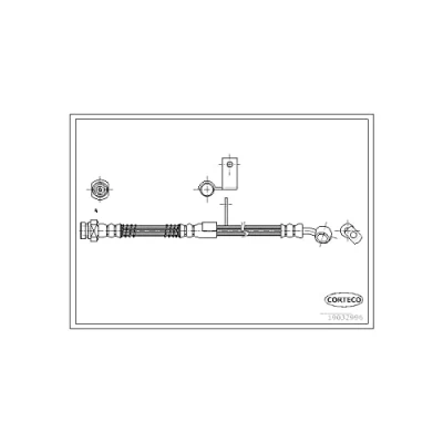 Afbeelding van CORTECO 19032996 Remslang Vooras 490mm