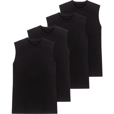 Afbeelding van Schiesser TANK4ER PACK Essentials Hemd, Heren, Maat: Medium, Schwarz
