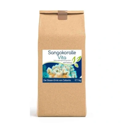 Afbeelding van CELLAVITA Sangokoraal Vita Sango koraalpoeder 8 maanden voorraad 1 kg calcium en waardevolle mineralen koraalcalcium