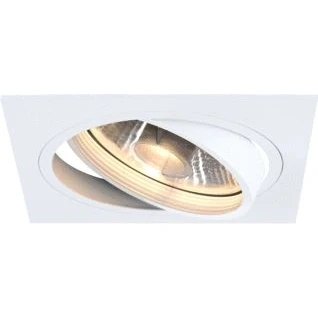 Afbeelding van Slv new tria 1 inbouwarmatuur met een lichtbron qpar111 rechthoekig mat wit max 75 w incl klemveren 113541