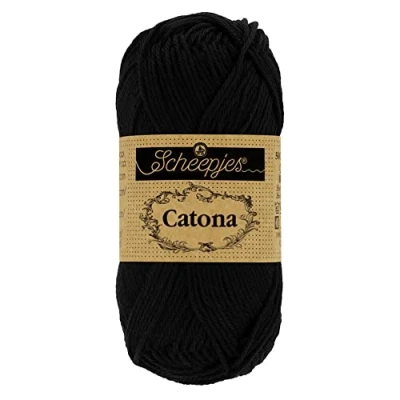 Afbeelding van Scheepjes Catona 50 gram 110 Jet Black
