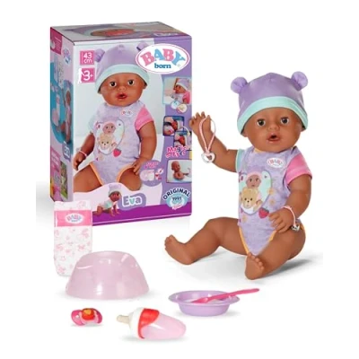 Afbeelding van BABY born Eva, Babypuppe mit 10 Funktionen und Accessoires, für Kinder ab 3 Jahren, funktioniert ohne Batterie, 43cm große Puppe, 836408 Zapf Creation