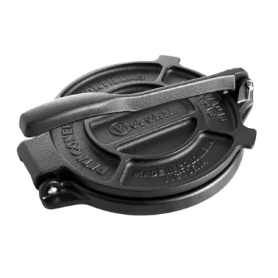 Afbeelding van Victoria Tortilla Press Mexicaanse, Gietijzer 16,5 cm Professionele Colombiaanse voor het maken van Taco&#039;s, Arepas, Quesadillas, Empanadas, Patacones, Roti Maker