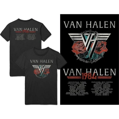 Afbeelding van Van Halen 84 Tour Heren T shirt L Zwart
