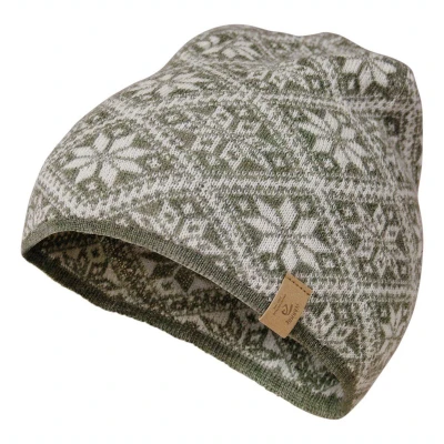 Afbeelding van Ivanhoe gebreide muts van wol Freya Lichen Green One Size Groen