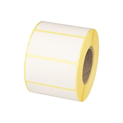 Afbeelding van MDlabels witte thermische etiketten op rol 60 x 30 mm 1000 stuks permanent hechtend, voor barcode, zelfklevende etikettering