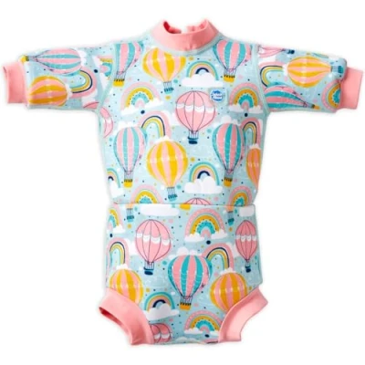 Afbeelding van Splash About Happy Nappy Baby wetsuit met herbruikbare zwemluier, Up &amp; Away, 3 8 Maanden