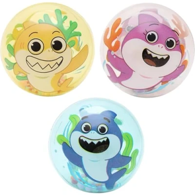 Afbeelding van Toyland® 3 delige set Baby Shark 8 cm Light Up &amp; Shake Balls Babyspeelgoed Sensorisch speelgoed voor peuters Geschikt vanaf de geboorte