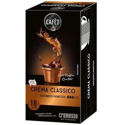 Afbeelding van Cafet voor Cremesso, koffiecapsules Crema Classico 16 stuks