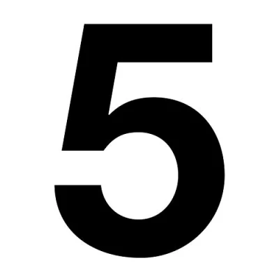 Afbeelding van kfz_673_5 Cijfersticker nr. 5 in zwart, hoogte 10 cm, zelfklevend huisnummer, cijfer om op te plakken, voor buiten, brievenbus, deur, weerbestendig