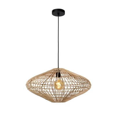 Afbeelding van Lucide MAGALI Hanglamp Ø 56 cm 1xE27 Licht hout