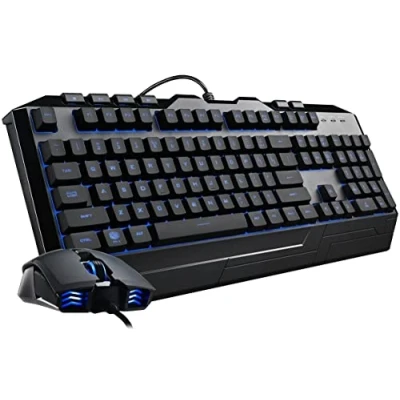 Afbeelding van Cooler Master Devastator 3 Gaming Toetsenbord &amp; Muis Combo Membraan Switches met 7 kleuren LED verlichting, mediatoetsen polssteun MM110 Mouse AZERTY FR Lay out