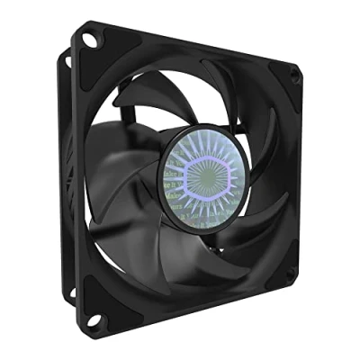 Afbeelding van Cooler Master SickleFlow 80 Case Fan 80mm, Verbeterde Air Balance Blades, 30 CFM, 2.75 mmH2O, 6 tot 25 dBA, 4 Pins PWM Zwart Zonder LED